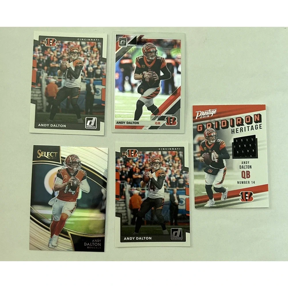 Panini Lot of 5 Cincinnati Bengals Andy Dalton Football Cards (Z1)
